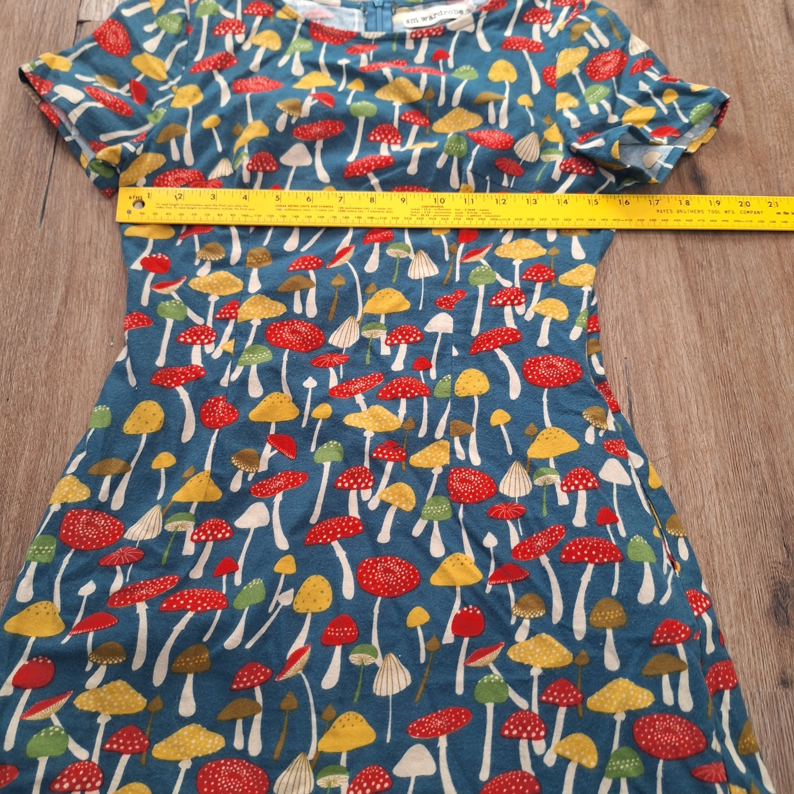 Cottagecore Mini Dress in Magical Mushroom Print S Forest Festival Hippie Fairy