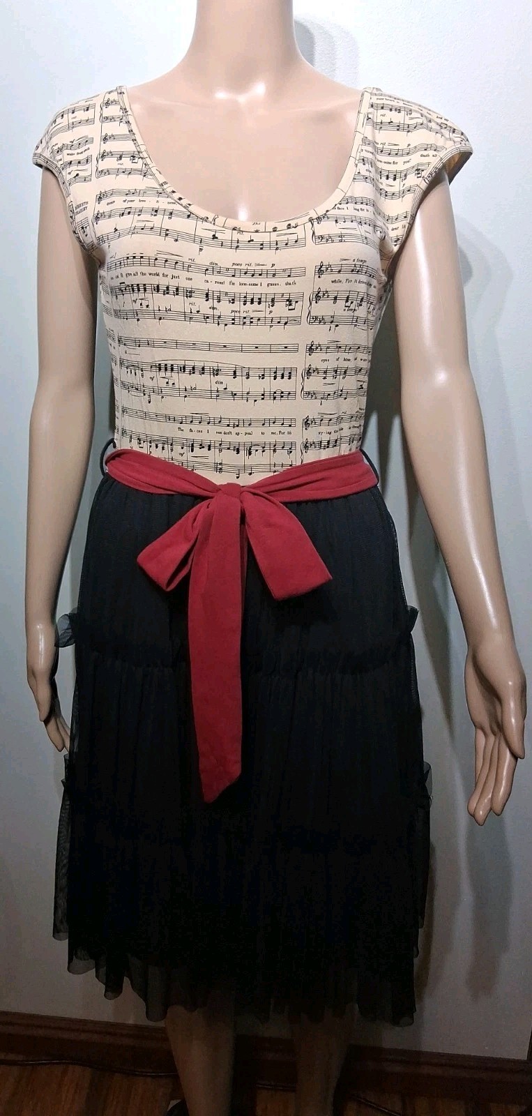 Effie’s Heart Follies Dress Fit&Flare Sleeveless Symphony Print Size S NWT
