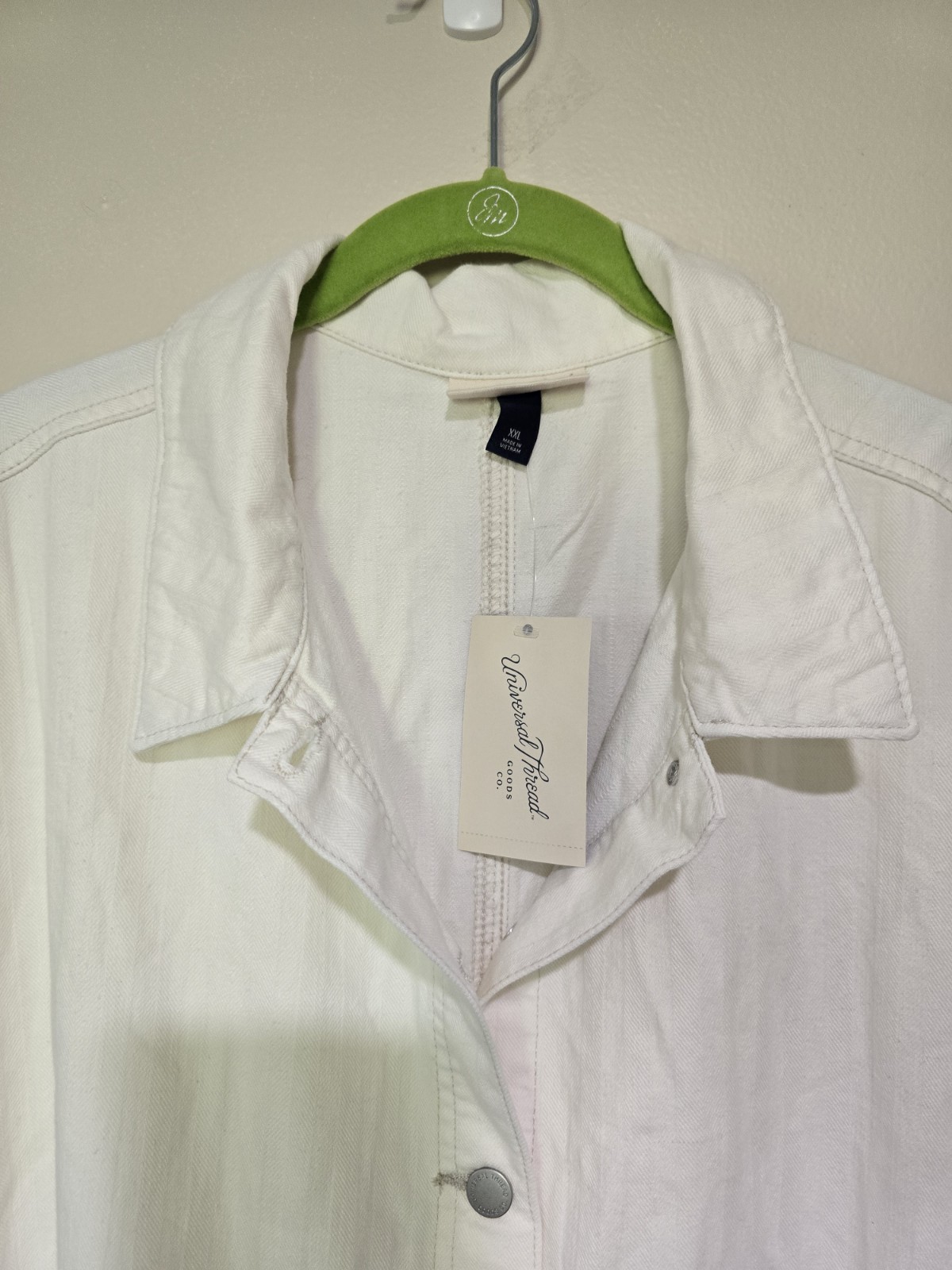NWT Universal Thread White Denim Sleeveless Jumper Dress