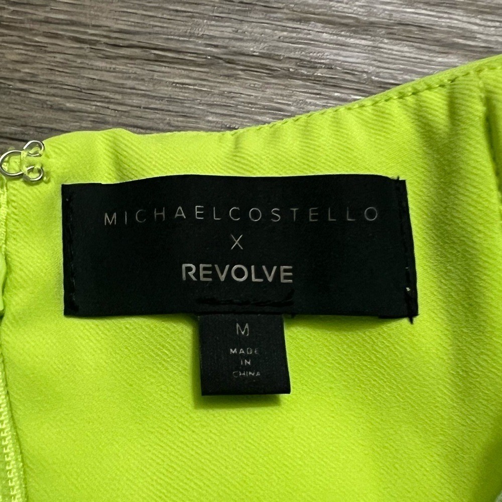 Michael Costello x Revolve India Midi Dress in Lime Green Size Medium
