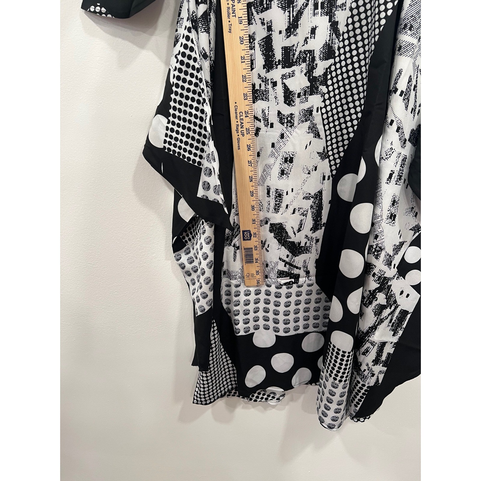 CAARA Midi Dress Womens Medium Black White Polka Dot Tie Waist ModiChic Office