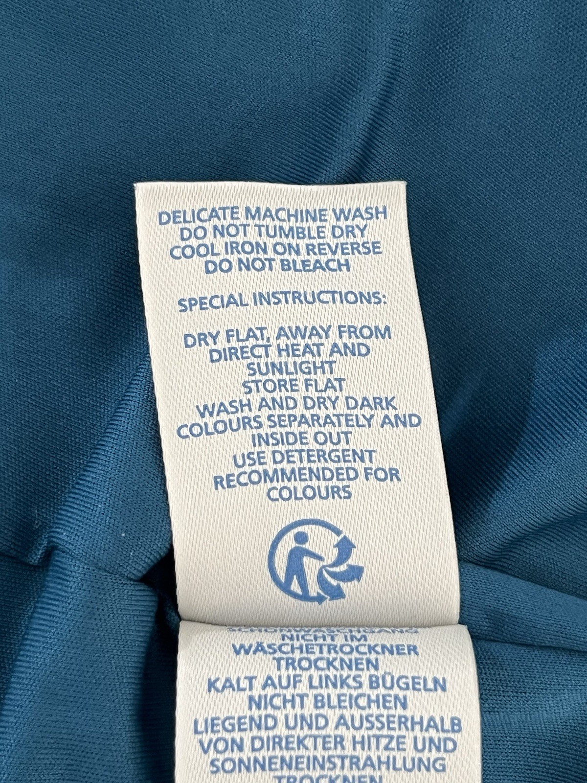 Boden Ribbed Pencil Wiggle Midi Dress Size 14 Blue Stretch Occasion Office Work