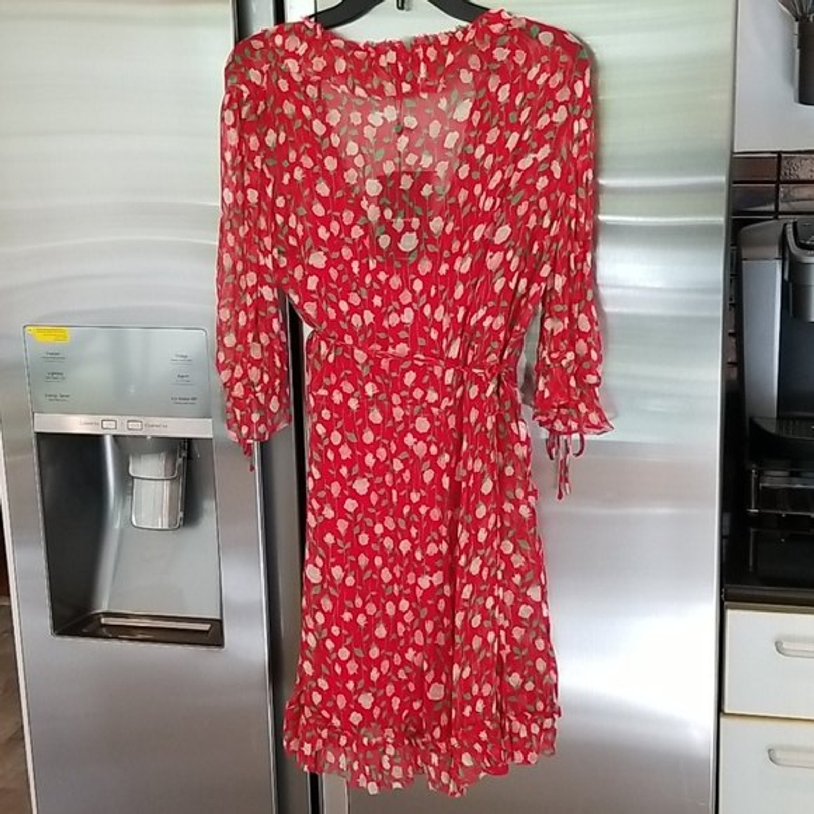 💕THE KOOPLES💕 Rosa Rosa Short Red Dress Viscose Large NWT