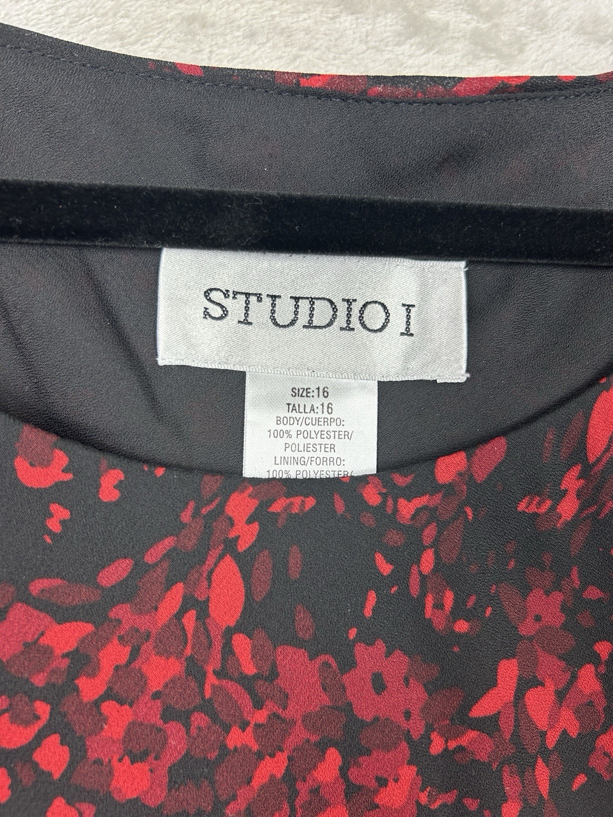 Vintage Studio I Maxi Dress 16 Red Black Ruffle Hem Sheer Dark Romance Vamp Goth