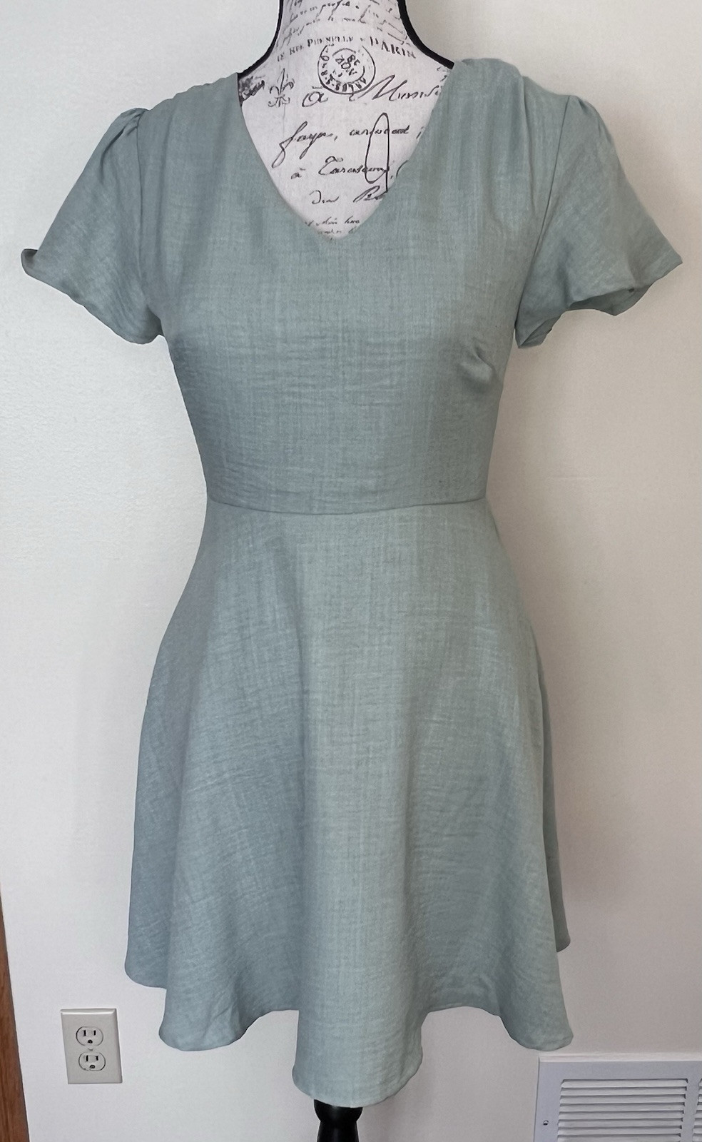 Altered State Linen Lined Mint Green Spring A Line Dress Women’s Small