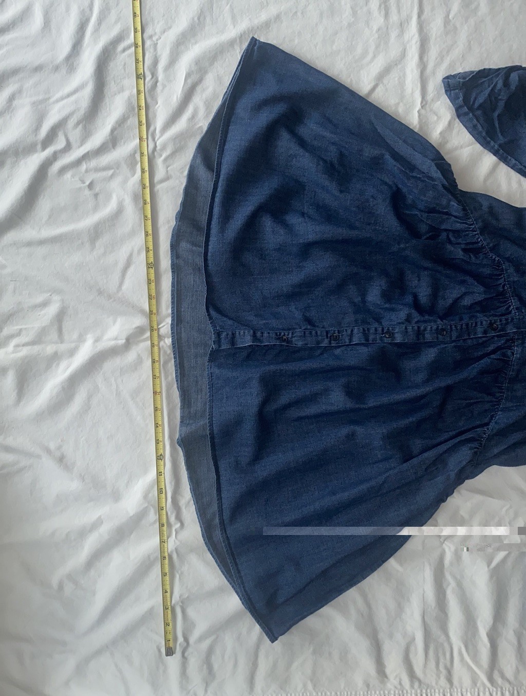 Madewell Denim Button-Front Mini Shirt Dress Sz M