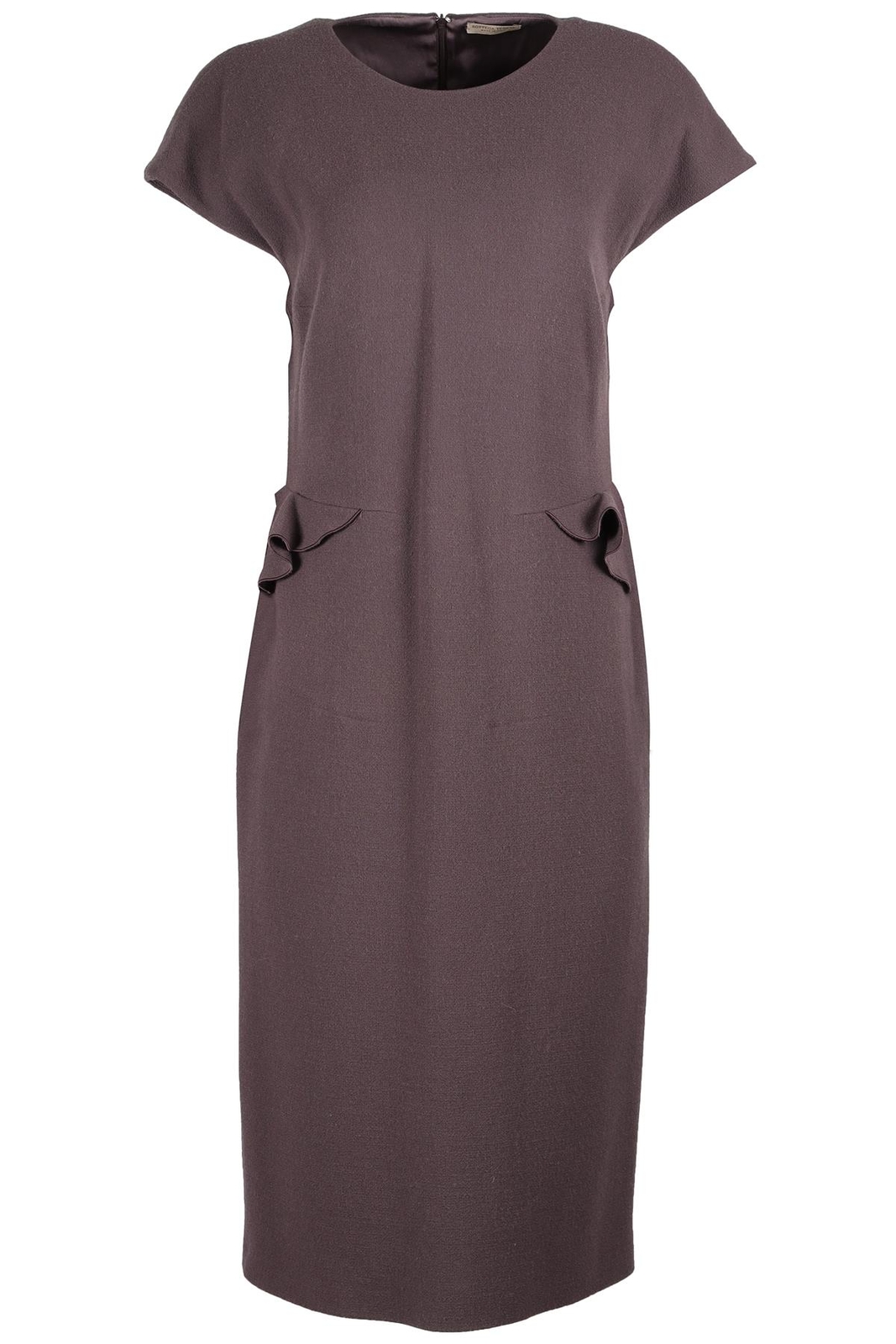 BOTTEGA VENETA MAUVE WOOL MIDI DRESS IT 46 UK 14