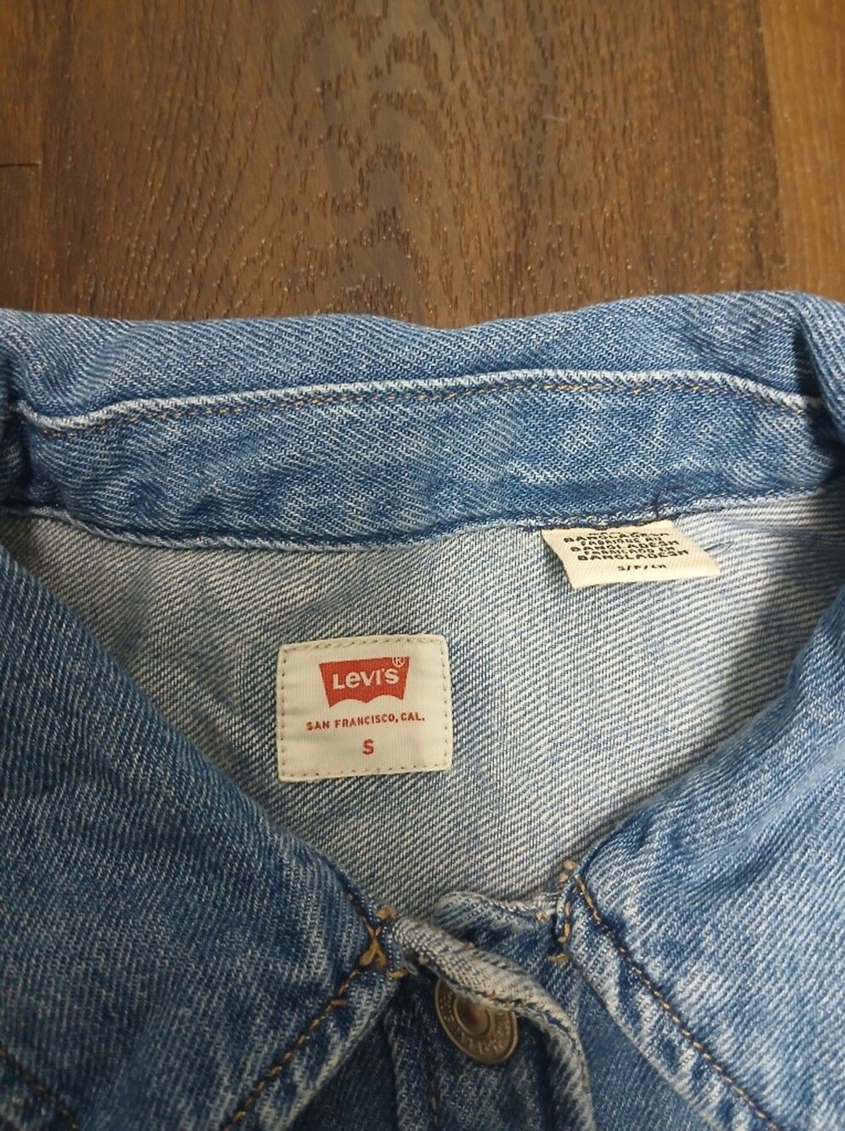 Levi’s Medium Blue Denim Button-Front Shirt Mini Dress