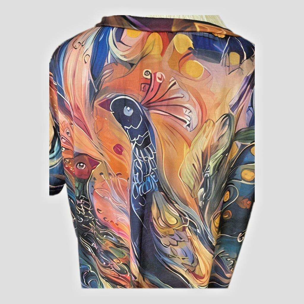 2XL Size 14/16 – Hawaiian Art Masterpiece Dress ✨New