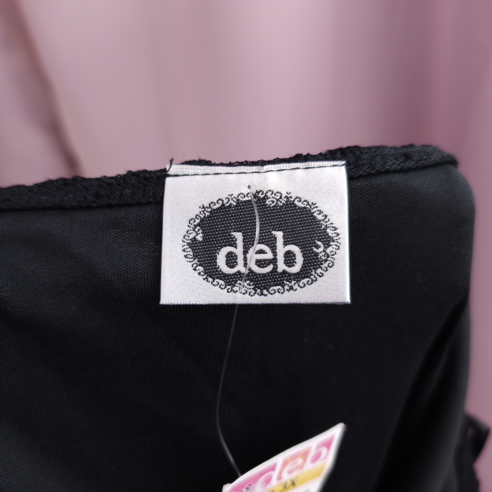 ’90s Y2K Deb Women’s Black Strapless Sweetheart Chiffon Hi-Low Maxi Dress 3X NWT
