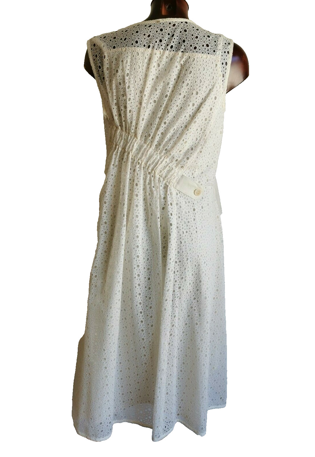 RRP €890🌟SPORTMAX by Max Mara White COTTON LACE Dress USA2_ IT36_ D32_UK4_FR34