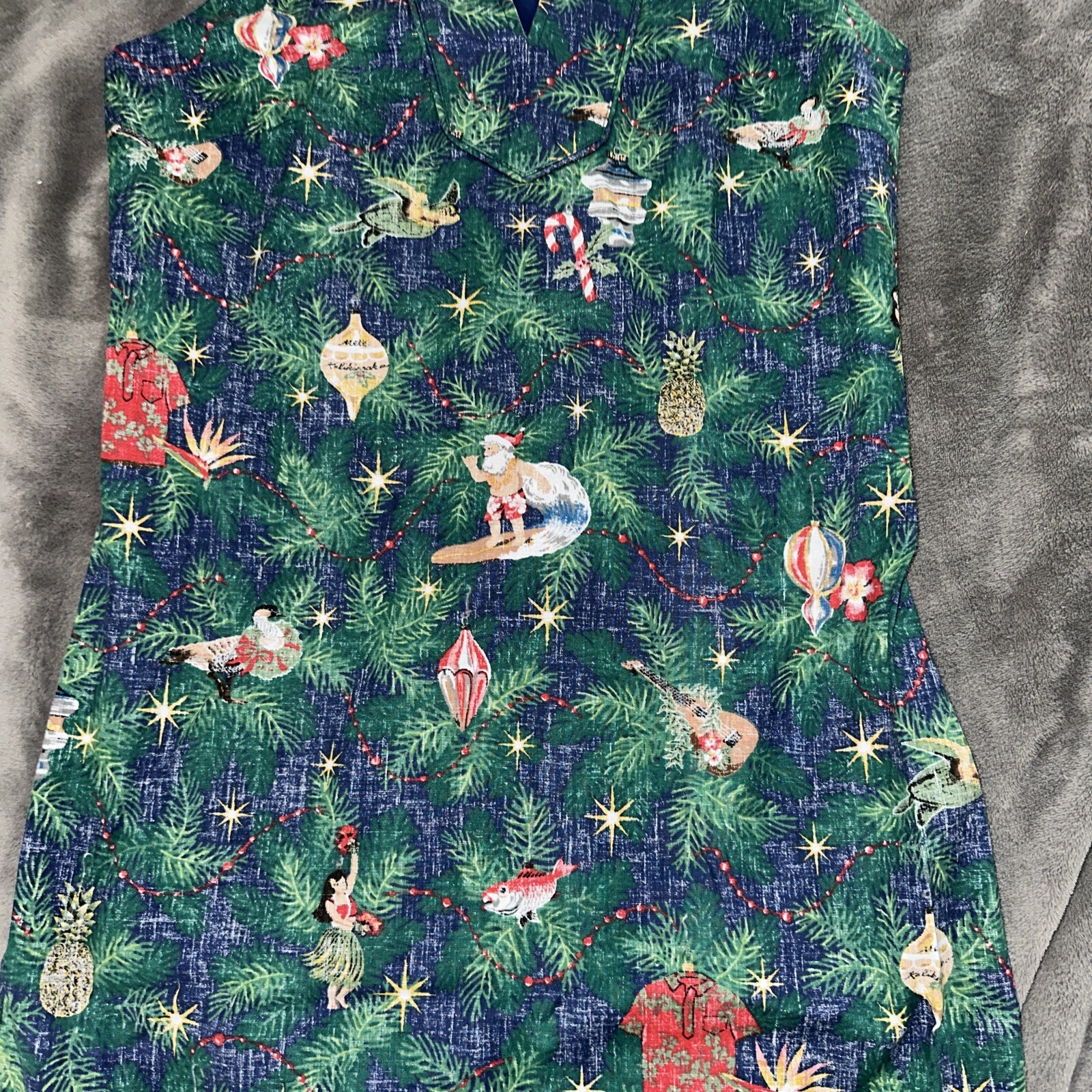 NWT 2022 REYN SPOONER Size 4 Christmas Mele Kalikimaka Zipper Women’s Dress W13