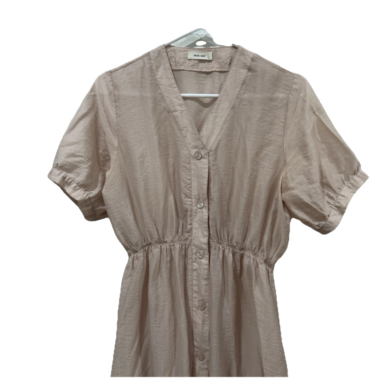 Women’s Mod Ref Button Front Savannah Dress Womens Size Small Lightweight Sheer