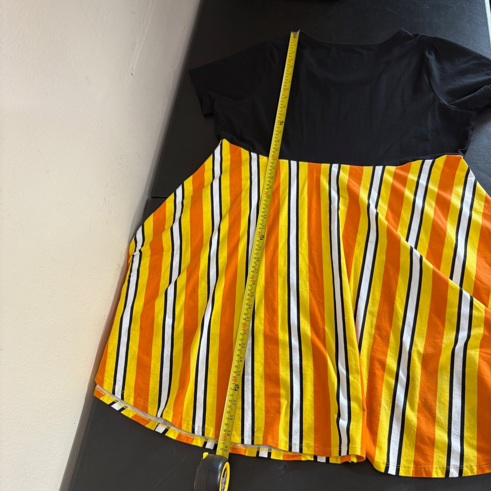 Torrid Disney Mickey Mouse Halloween Mini Foxy Dress Size 3X Pumpkin Striped