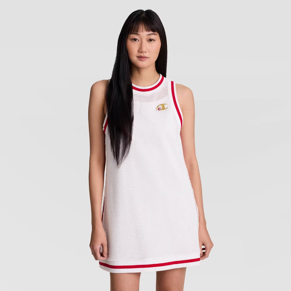 Champion Women Goalkeeper Crochet Mini Dress – Bright White XL