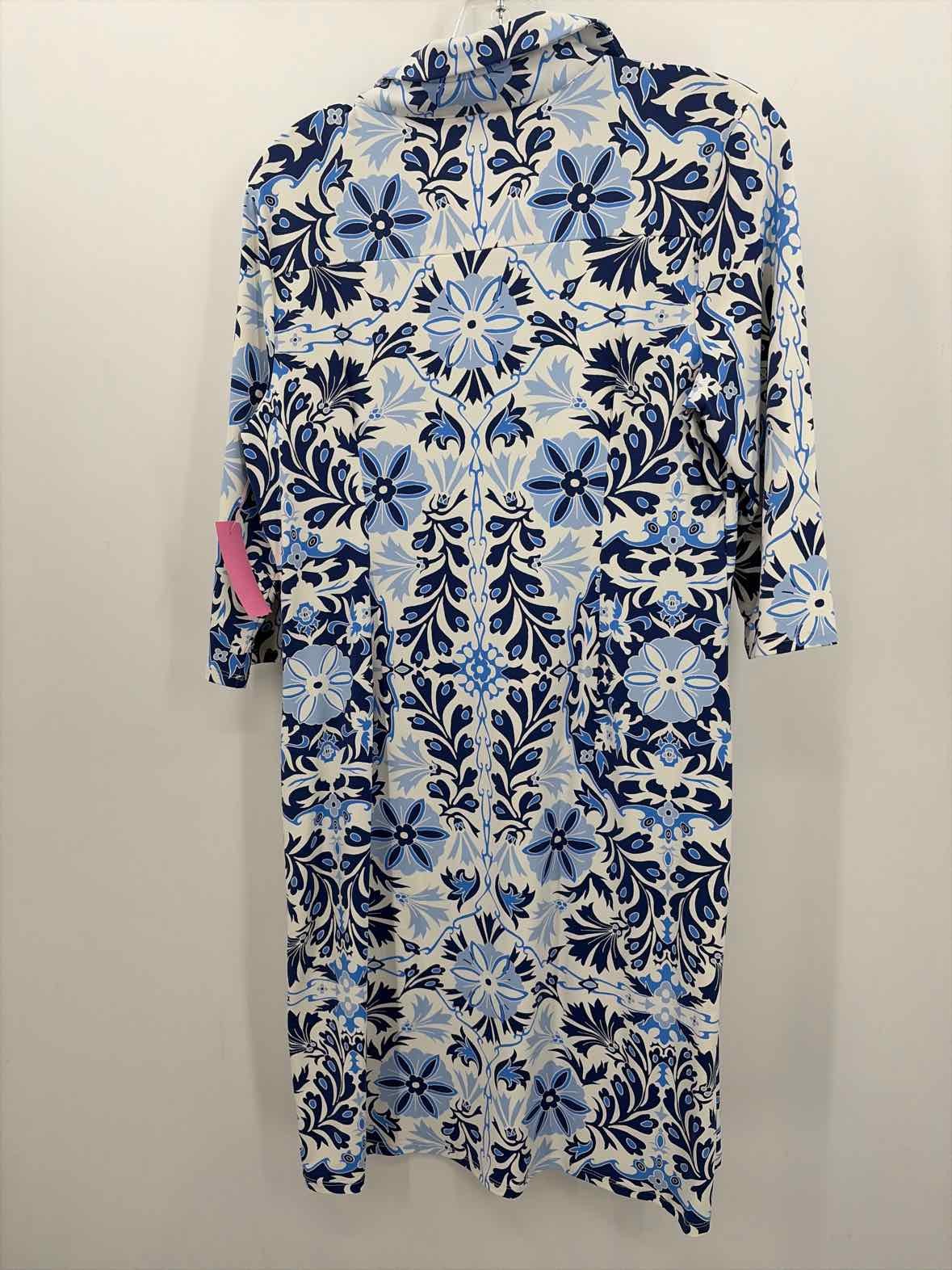 Pre-Owned Jude Connally Blue Size Medium Knee Length Long Sleeve Dress