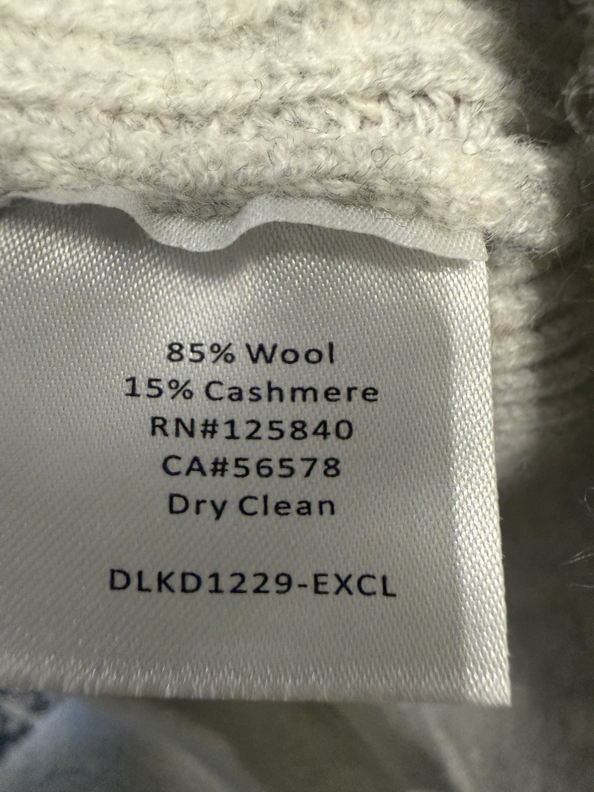 INTERMIX Jasper Half-Zip Sweater Dress Grey Sz Large Wool Cashmere Blend