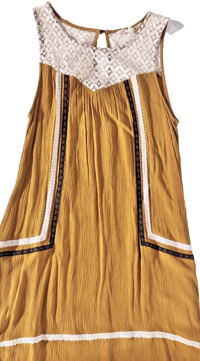 Rewind/Retro Boho Lace – Med-Halter Tunic Mini Dress Spring Elegance