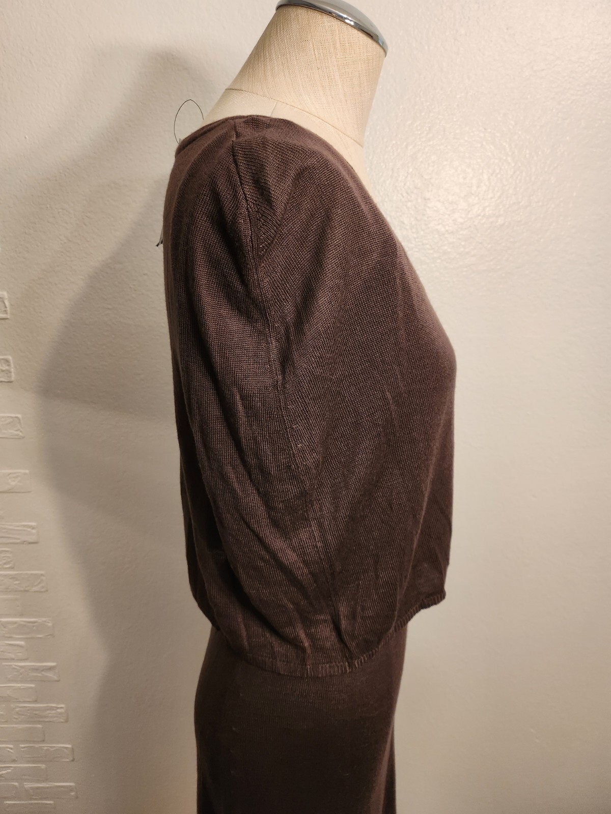 Vertigo Paris Brown Knit Sleeveless Cowl Neck Dress Size Xs