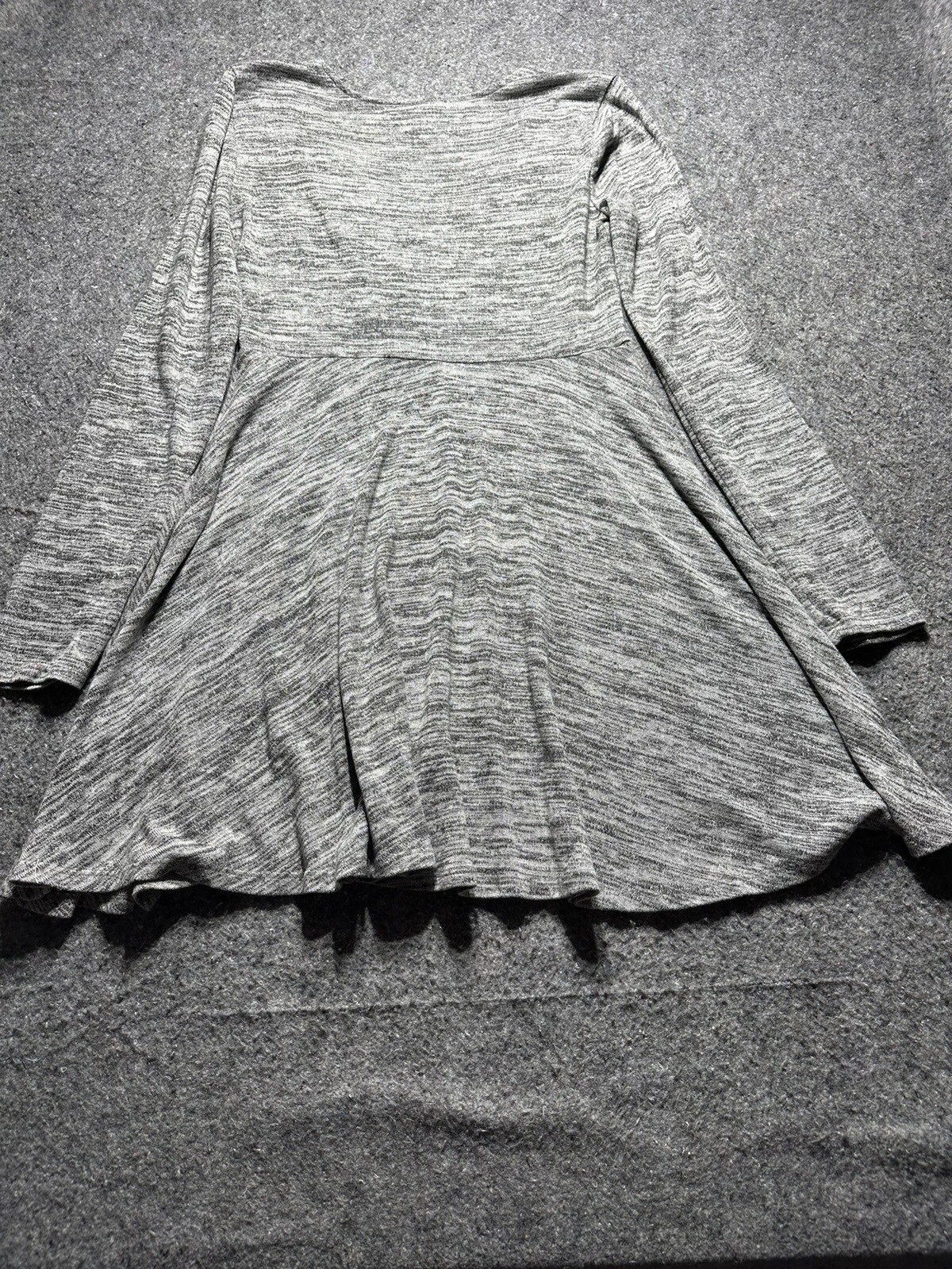 Price & Fox Womens Medium Heather Gray V-Neck Long Sleeve Dress