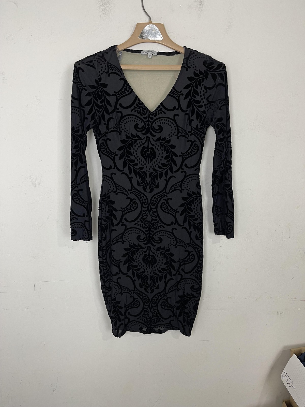 Charlotte Russe Dress Womens Small Velvet Burnout Witchy Goth Emo Whimsigoth