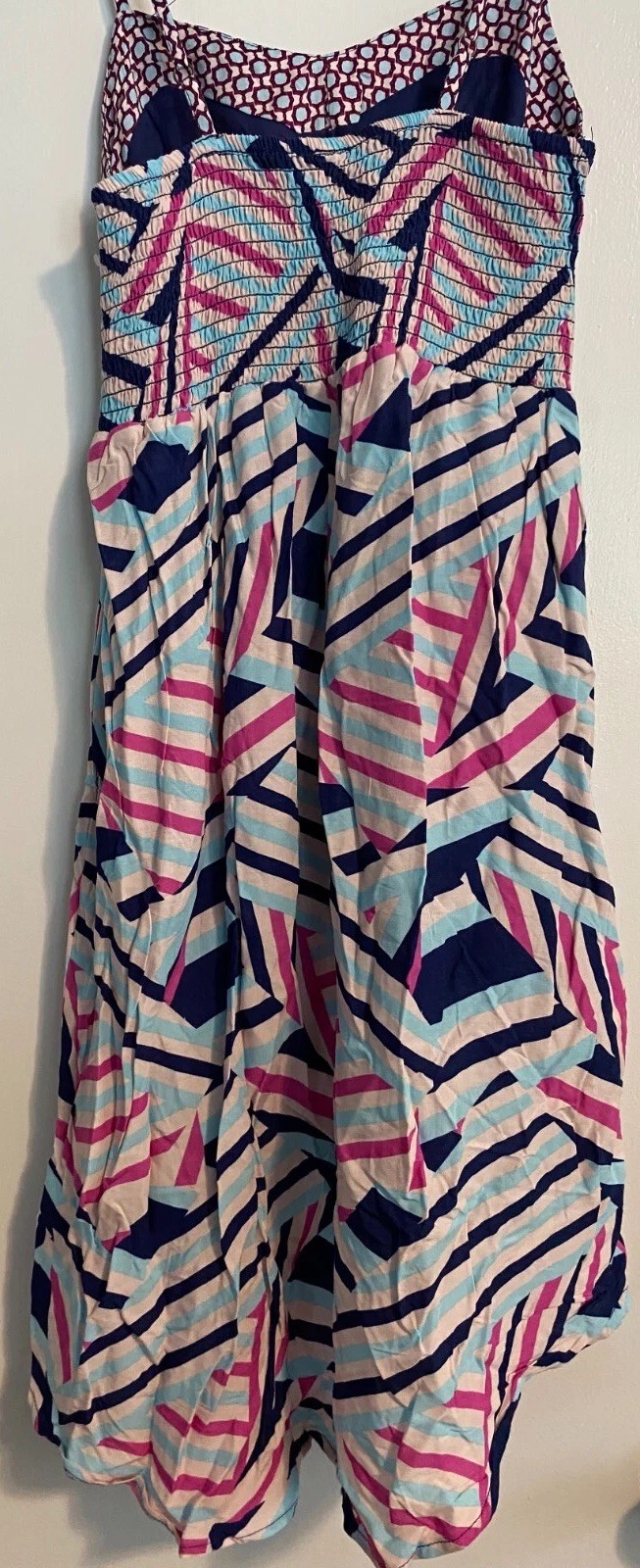 High-Low Asymmetrical Dress Xhilaration Junior Girls Size XS Blue Pink Geometric