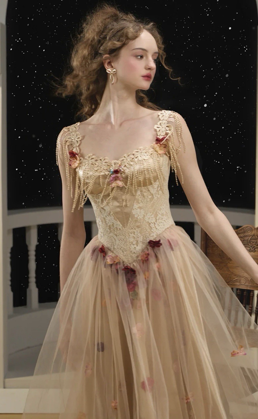 Lacemade The Oracle of the Blossom Fairy Corset Dress Women’s Size M NWT Floral