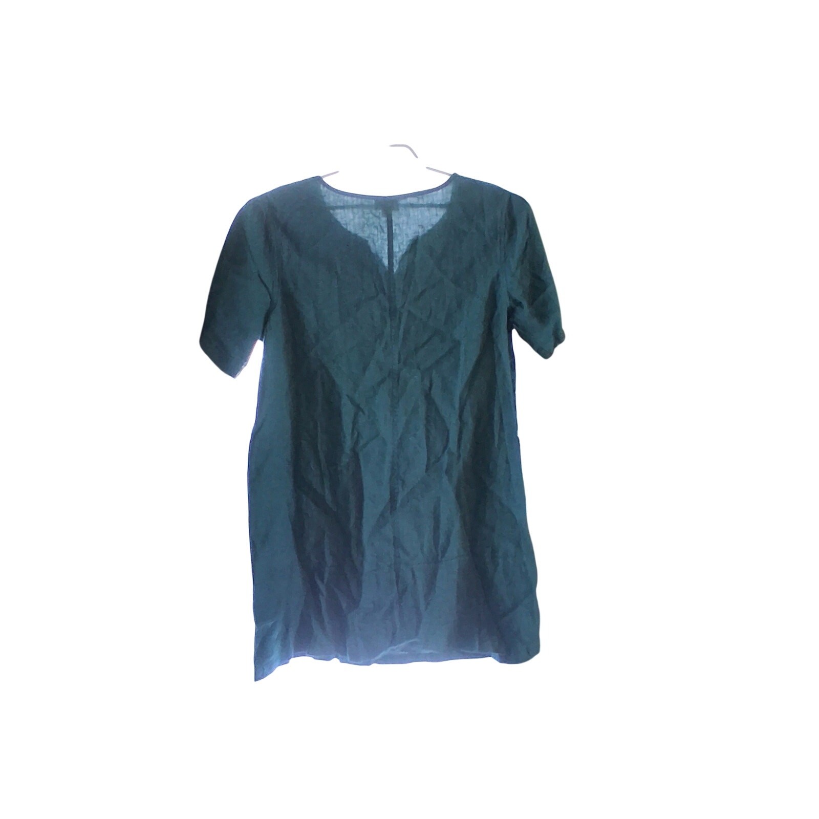 Pure Jill J. Jill dress womens XLP XL Petite garment dyed linen green pockets