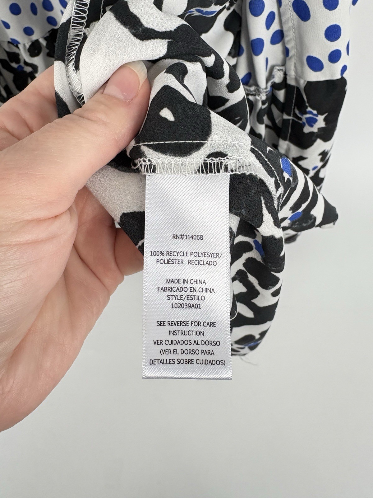 Love, Whit By Whitney Port Black & White Floral Puff Sleeve Dress