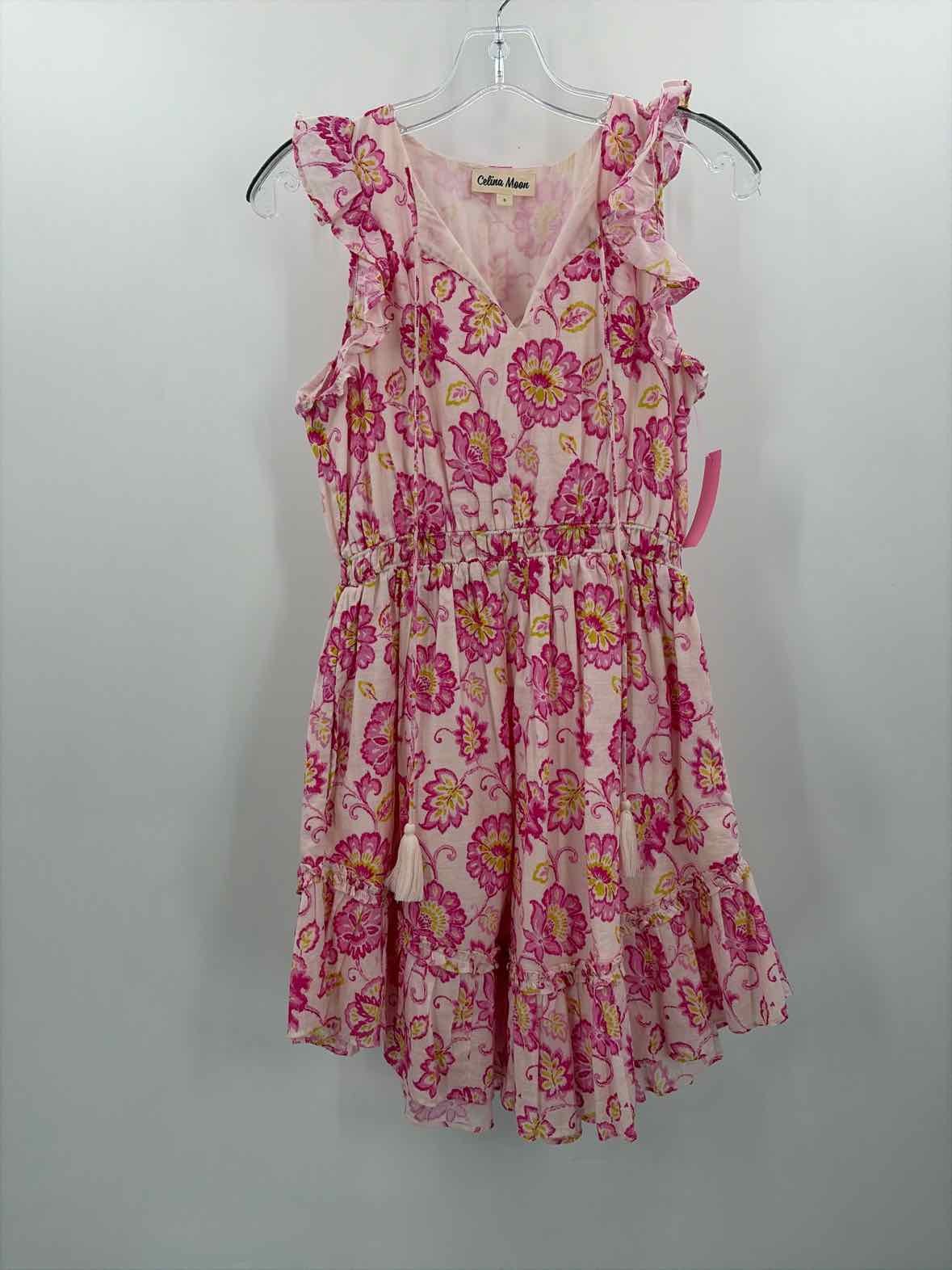 Pre-Owned Celina Moon Pink Size Small Knee Length Sleeveless Dress
