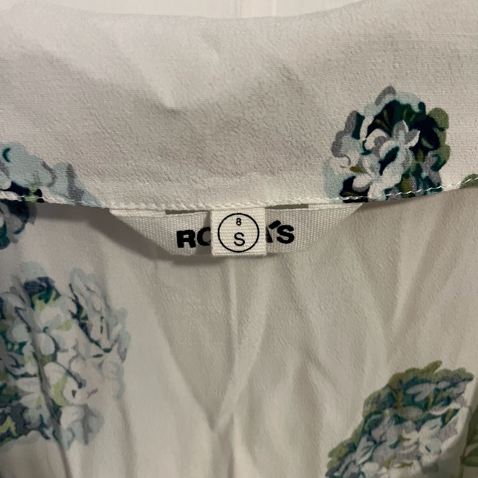 Rolla’s Claire Hydrangea Midi Dress White Floral Size Small