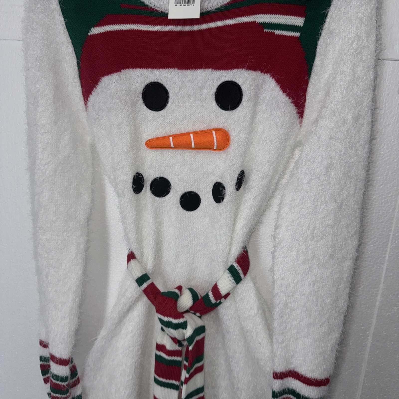 Born Famous Snowman Dress Sweater New Women’s Medium With Scarf Belt Ugly Cute
