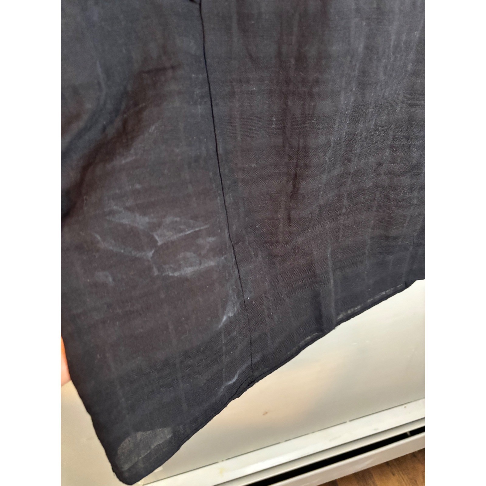 Madewell Black Embroidered Ruffle Shift Dress Cotton Boho Small