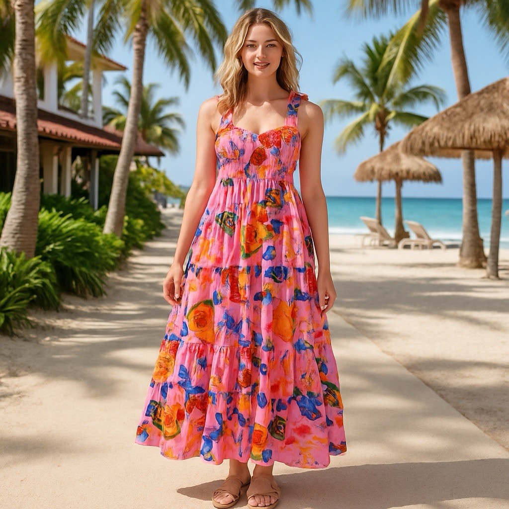 Proud Poppy Tiered Maxi Dress Vacation Print Resort Travel Europe Coastal 8