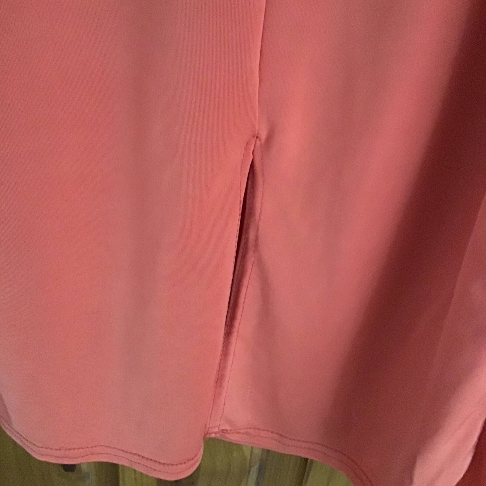 Womens MISGUIDED MIDI DRESS CORAL ORANGE SUMMER SLINKY SINGLE LAYER UK10 BNWT