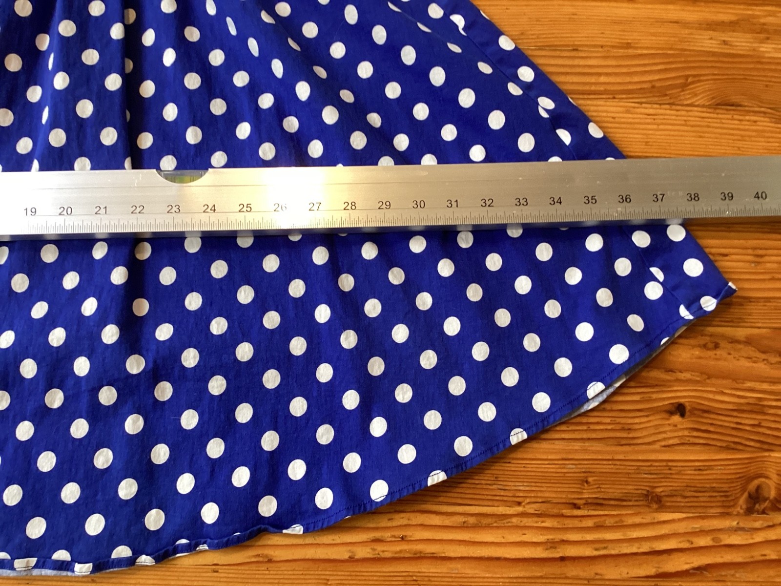 Bo fly yang Size S Blue Polka Dot Dress Sleeveless Spring Picnic