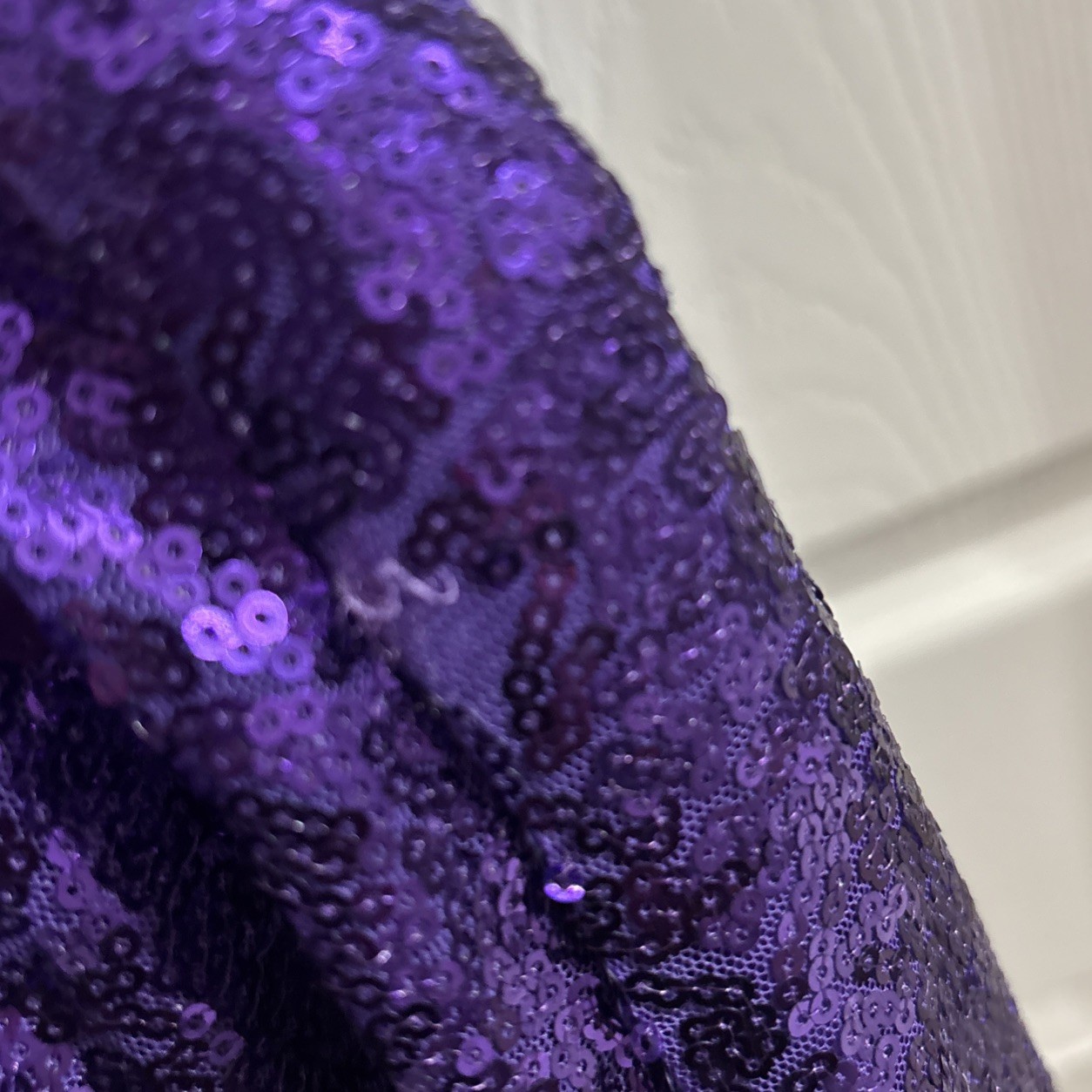 Lucy In The Sky Purple Sequin Spaghetti Strap Lace Up Back Medium Mini Dress