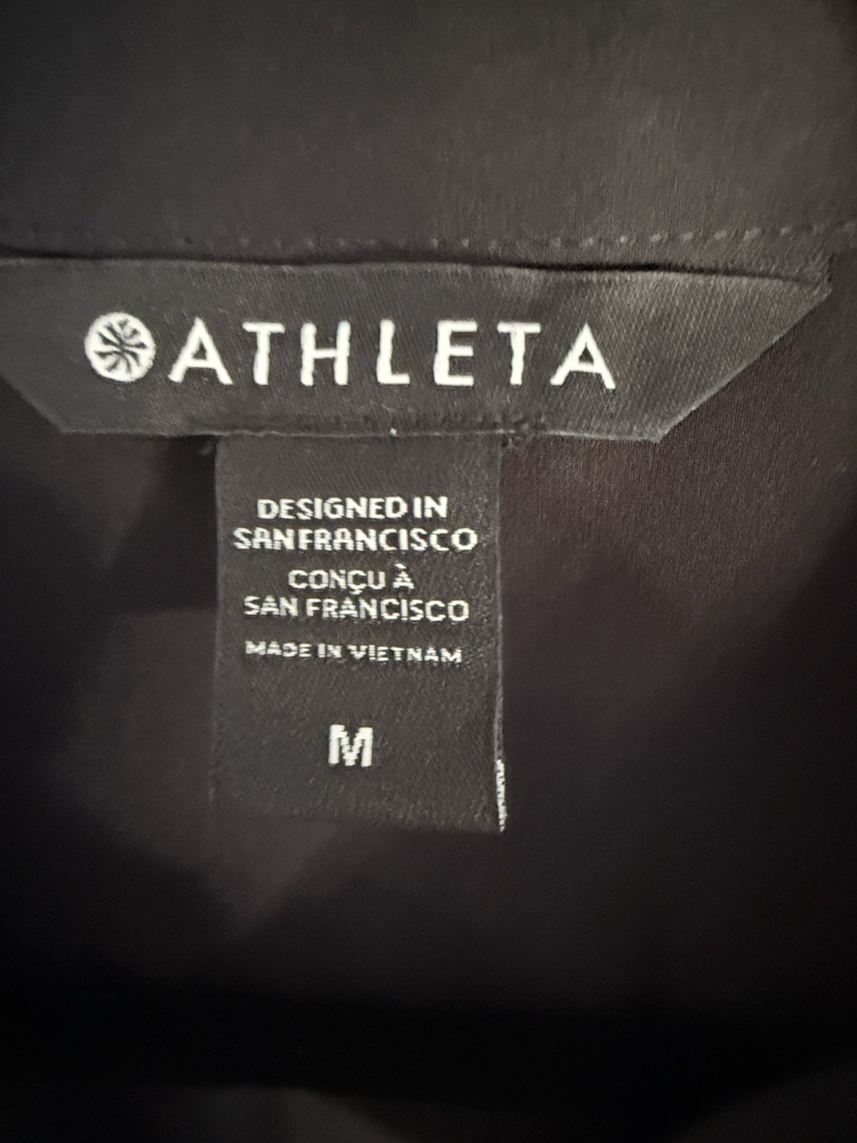 Athleta Black Solid Shirt Dress Collared Long Sleeve Button Midi Size M
