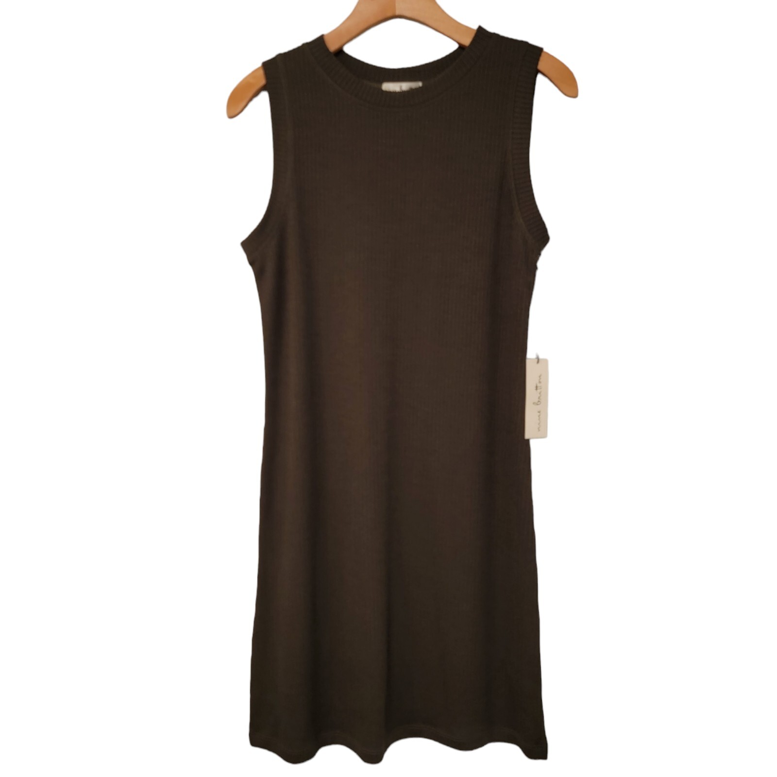 Nine Britton Dress Jen Dress Knit Ribbed Knit Stitch Fix Olive Medium NWT NEW