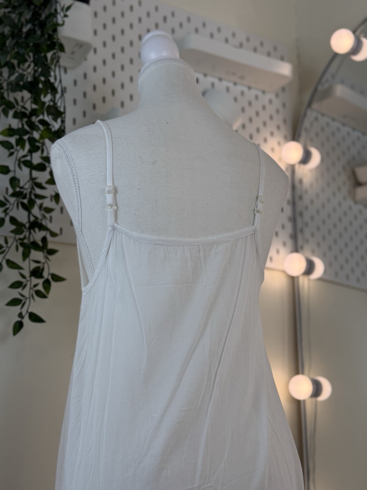 100% Cotton Slip Dress Adjustable Strap Midi Dress Minimalist Cotton Summer