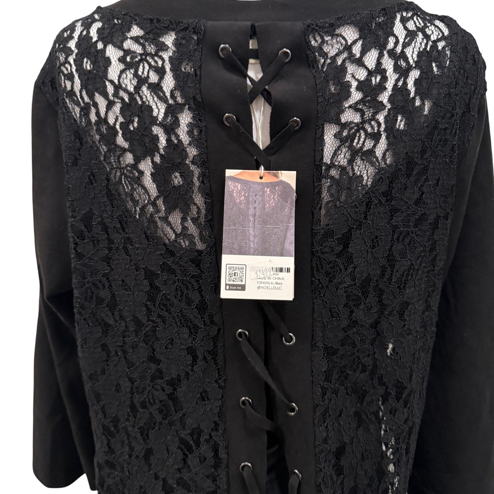 Simply Noelle Lace Up Back Tunic Mini Dress XL Whimsigoth Corset Back Witchy