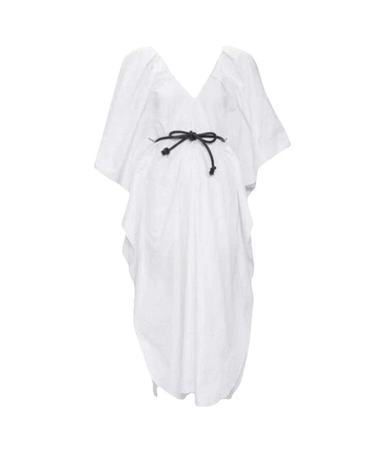 Roland Mouret White Asymmetric Oversize Large Needlepoint Poplin Dress Cotton, S
