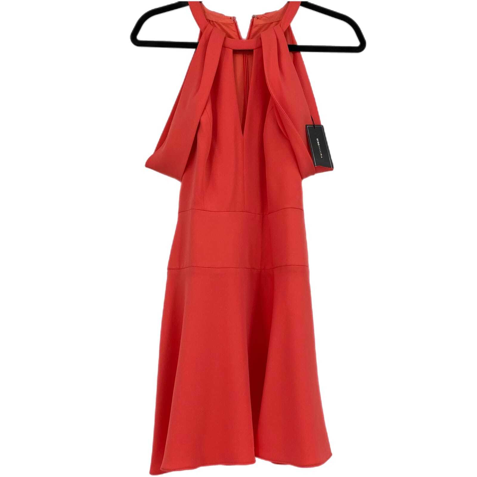BCBGMaxAzria Pink Sleeveless Halter Mini Dress | Perfect for Any Occasion