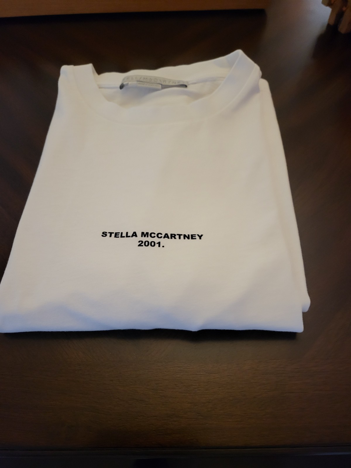 Stella McCartney White “2001” Print Cotton Jersey T-Shirt Dress – IT Size 40