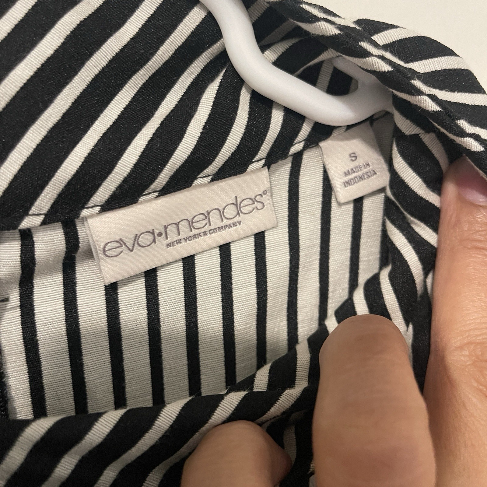 Eva Mendes For New York & Company Striped Black & White Dress – Small