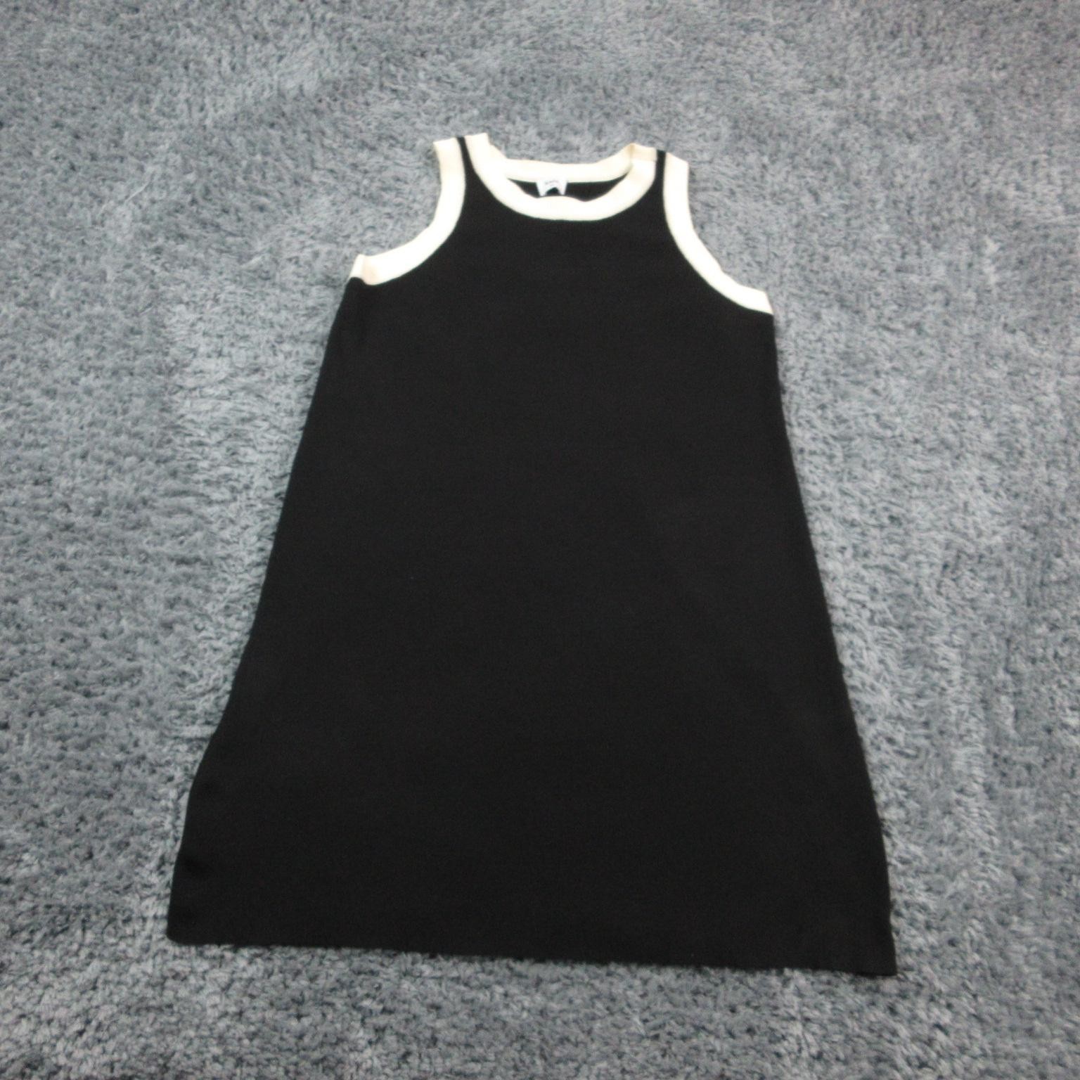 Kaia Dress Womens XLP Petite Black Contrast Trim Sleeveless Shift A-Line NWT