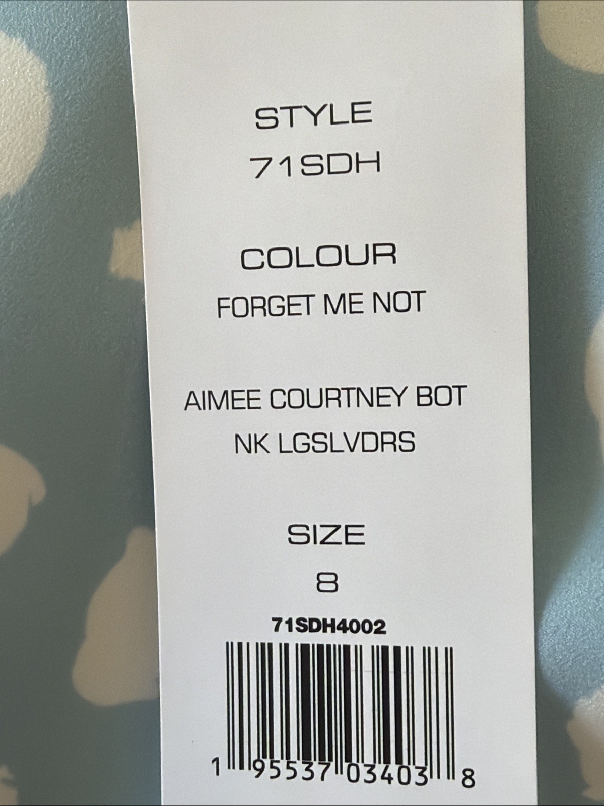 French Connection Forget Me Not Amee Courtney Fully Lined Cloud Dress Size 8