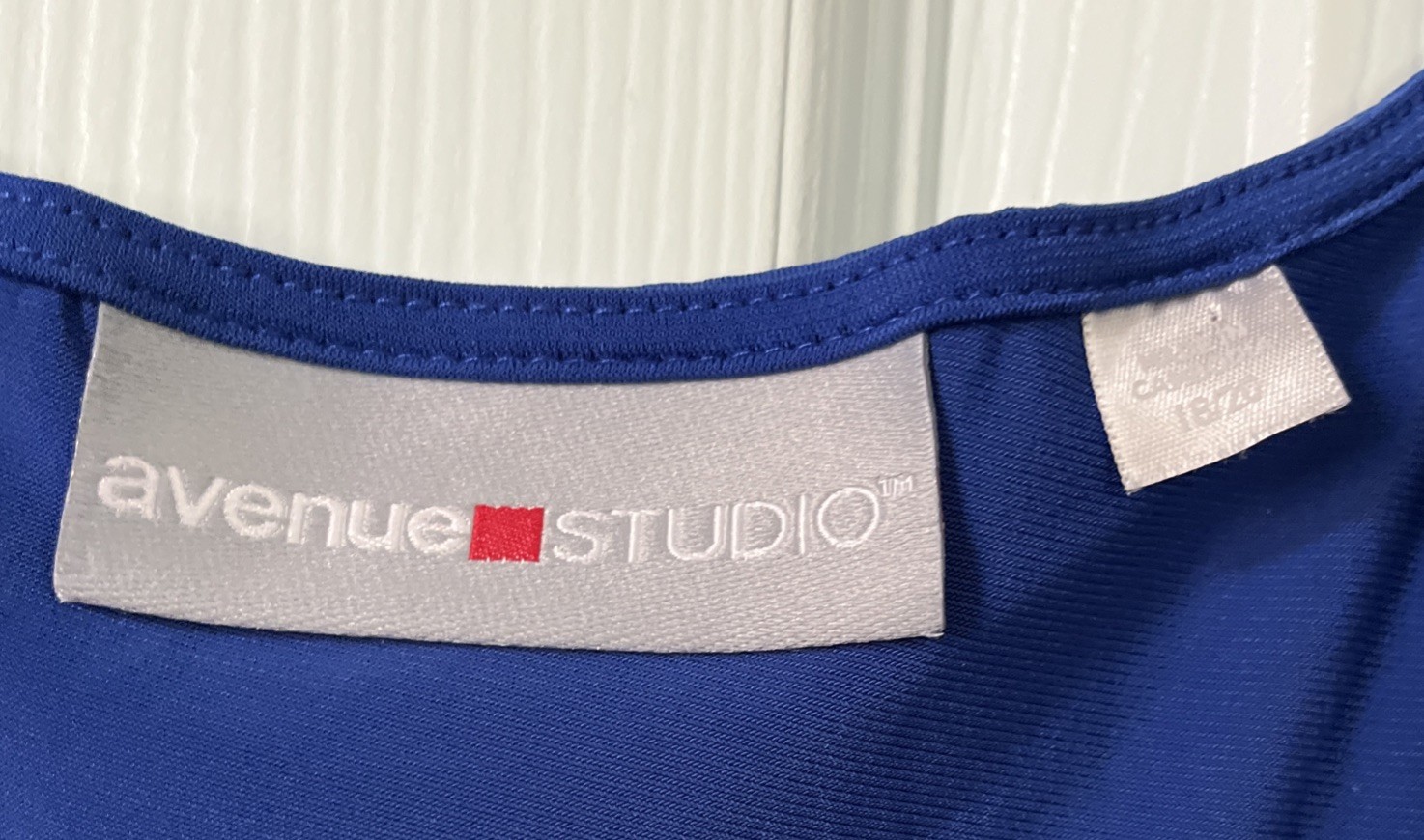 Avenue Studio Women’s Career Sleeveless Dress Sz. 18-20 Blue/Black Knee Length