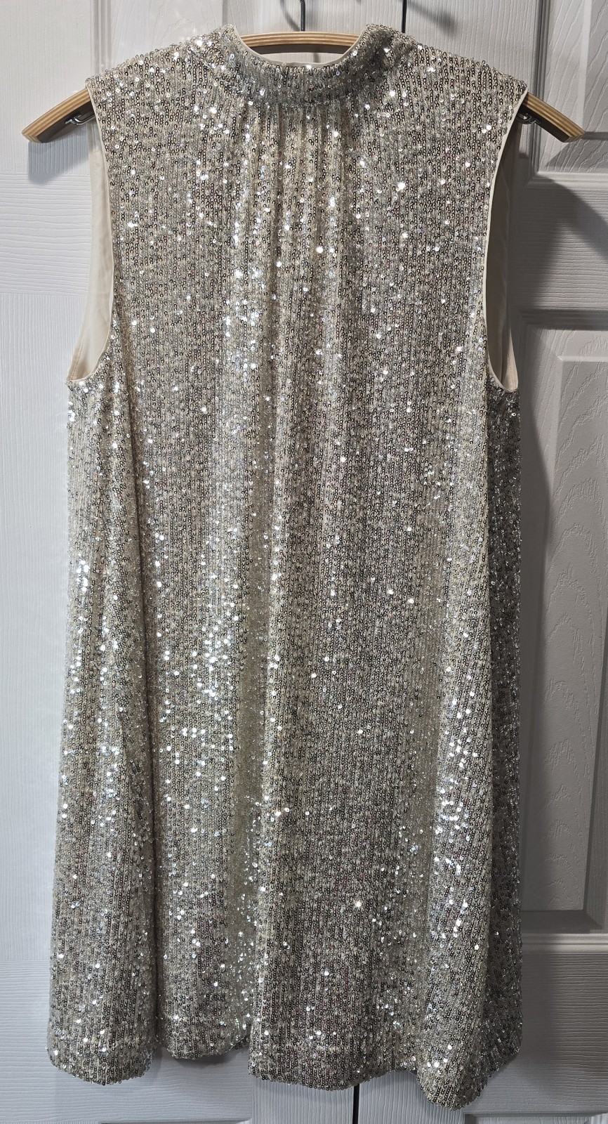 Vineyard Vines Sequin Sstin Bow Swing Dress Size Medium