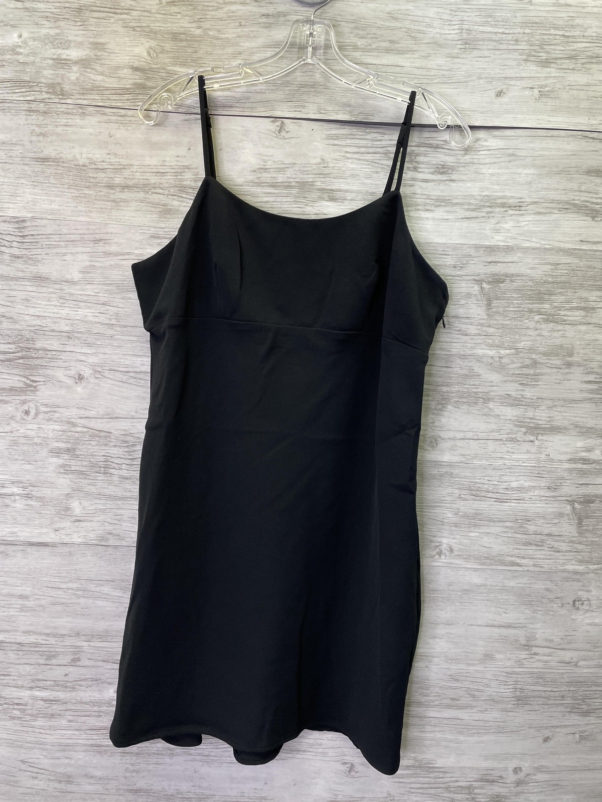 A New Day Dress Womens L Black Slip Short Strappy Adjustable Lined Party